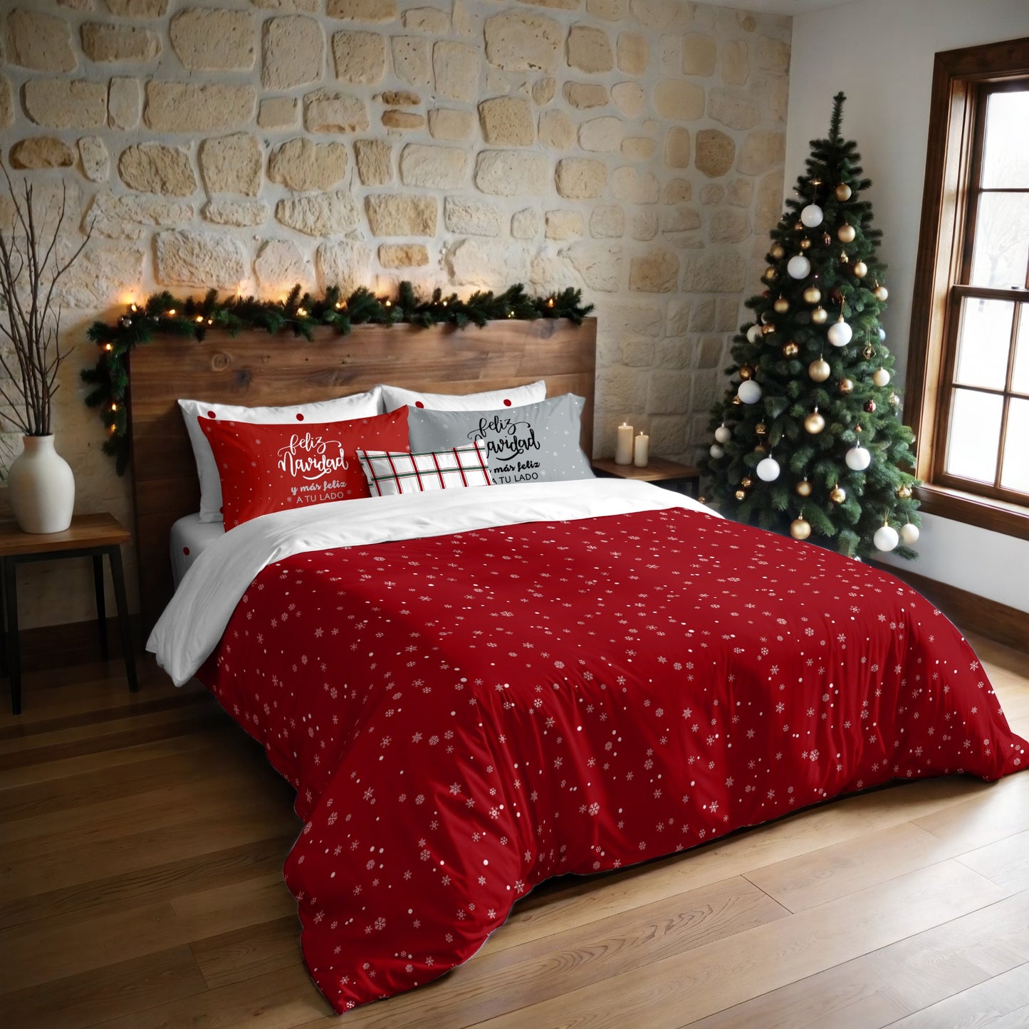 Housse de couette à clics 100% coton Laponia 9