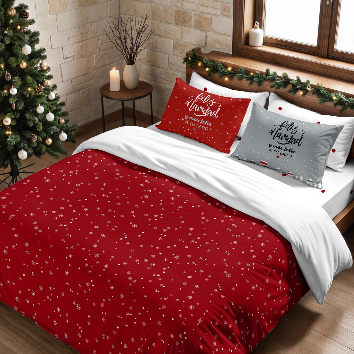 Housse de couette à clics 100% coton Laponia 9
