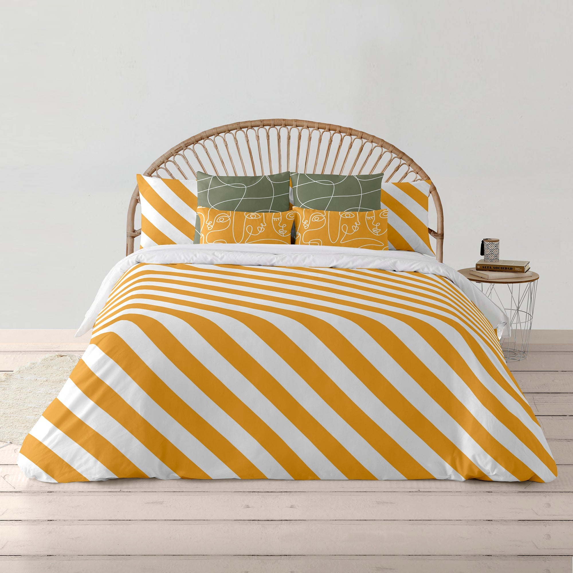 Funda nórdica con botones 100% algodón Marsella