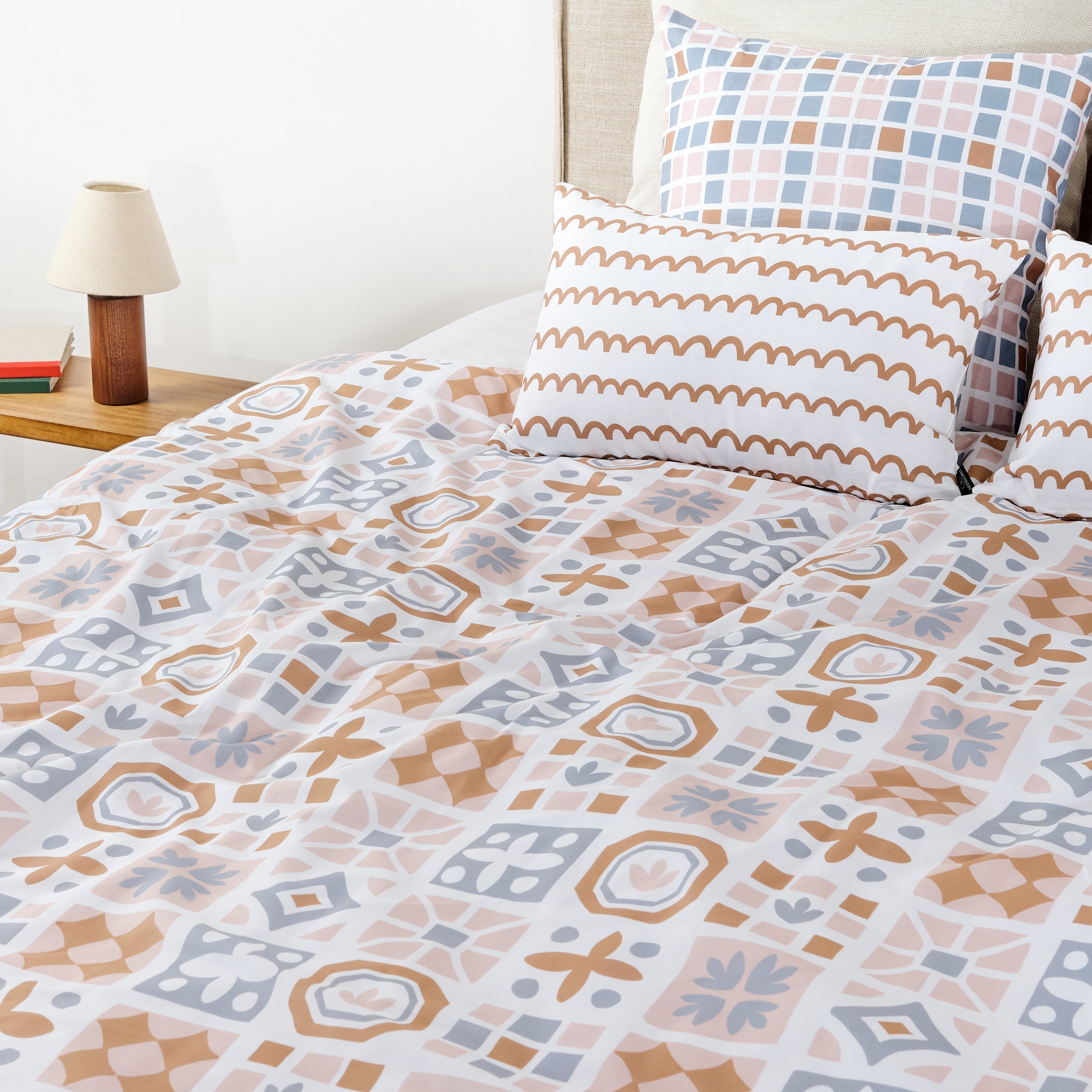 Housse de couette à boutons 100% coton Tilburg