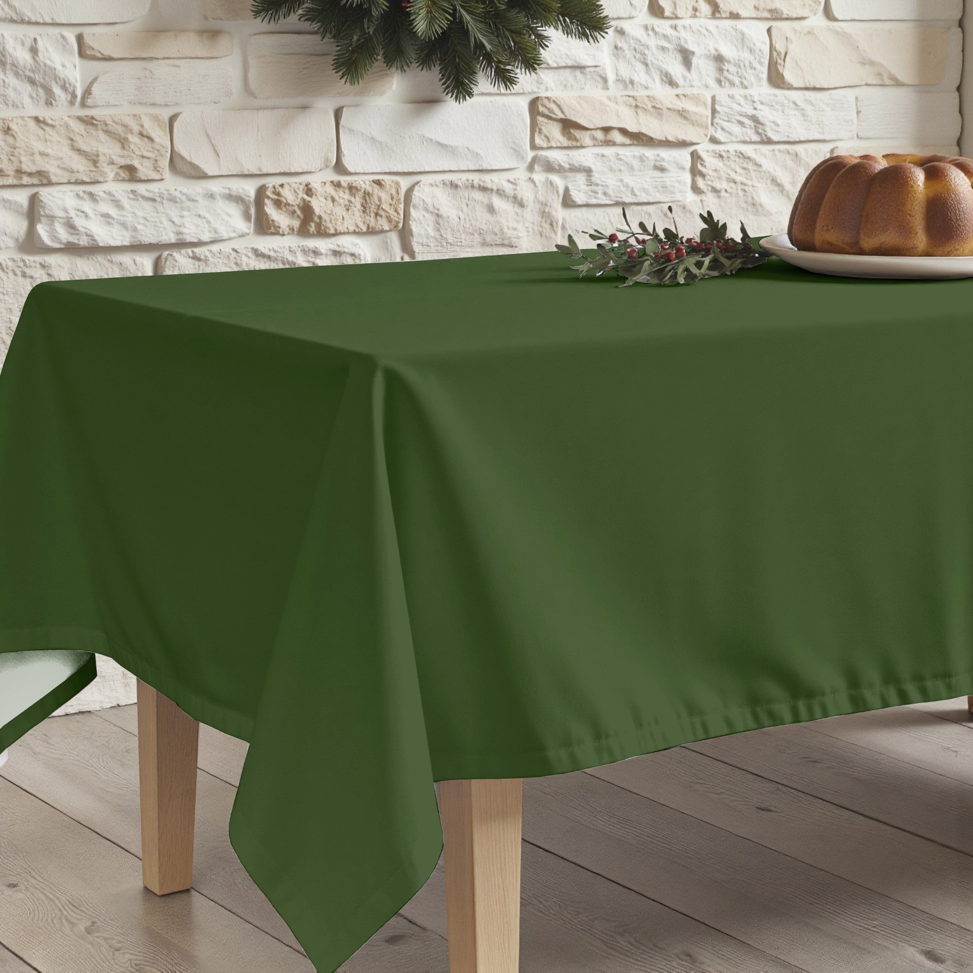 Mantel antimanchas Verde liso