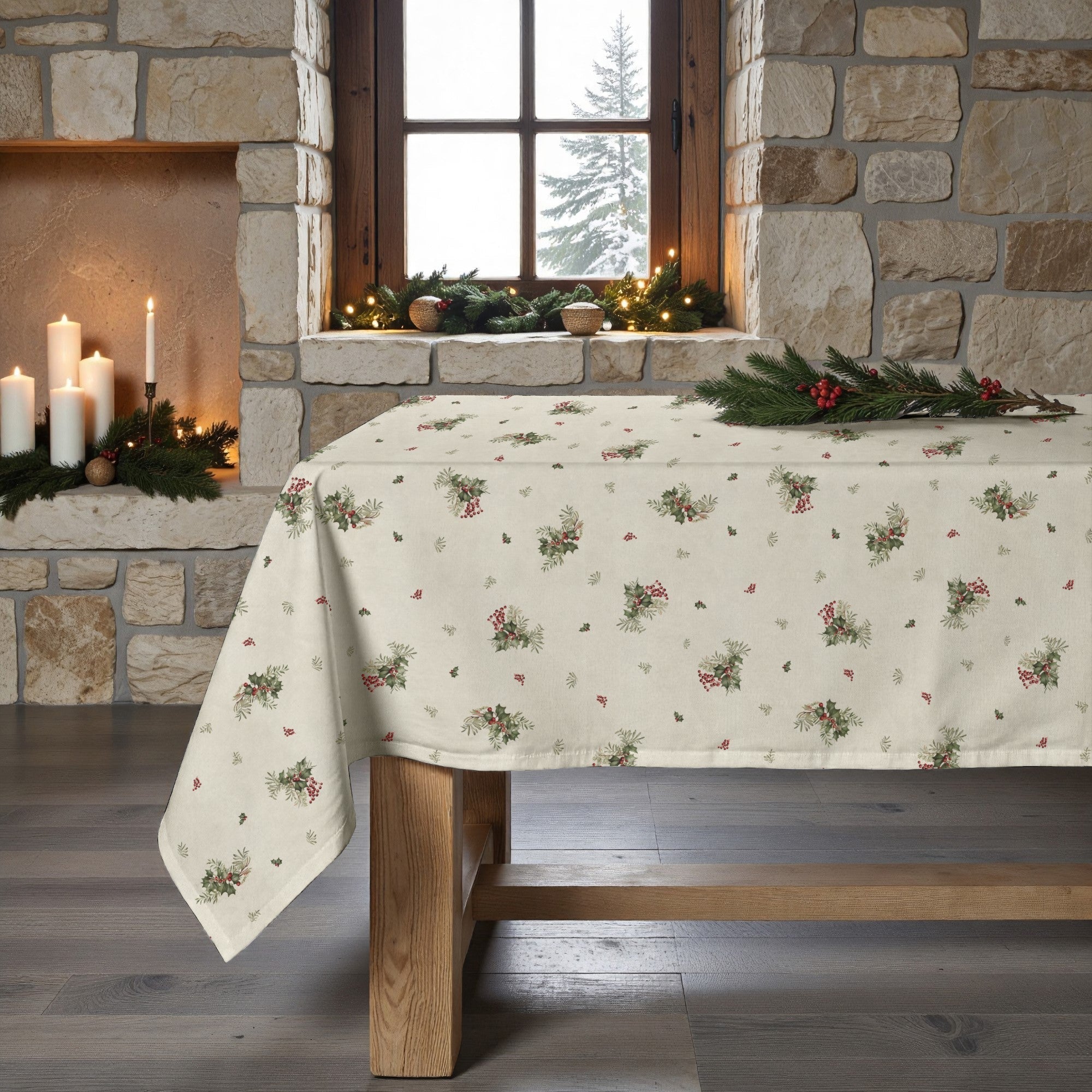 Mantel antimanchas Winter holly 1225