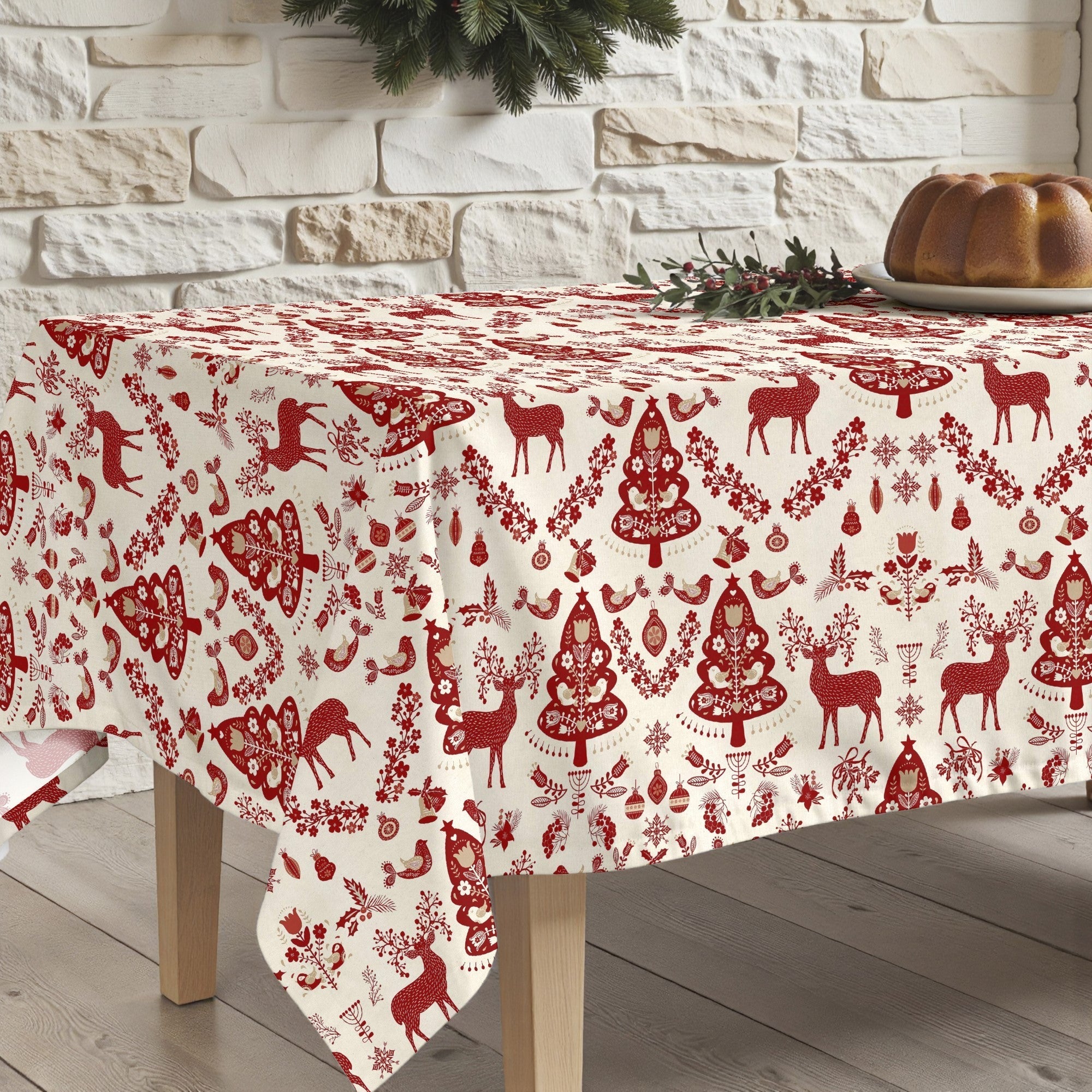 Mantel antimanchas Merry Christmas 42