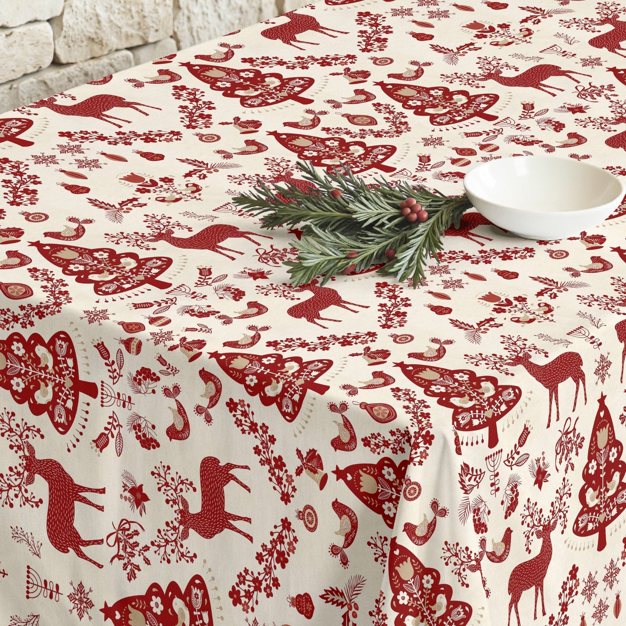 Mantel antimanchas Merry Christmas 42