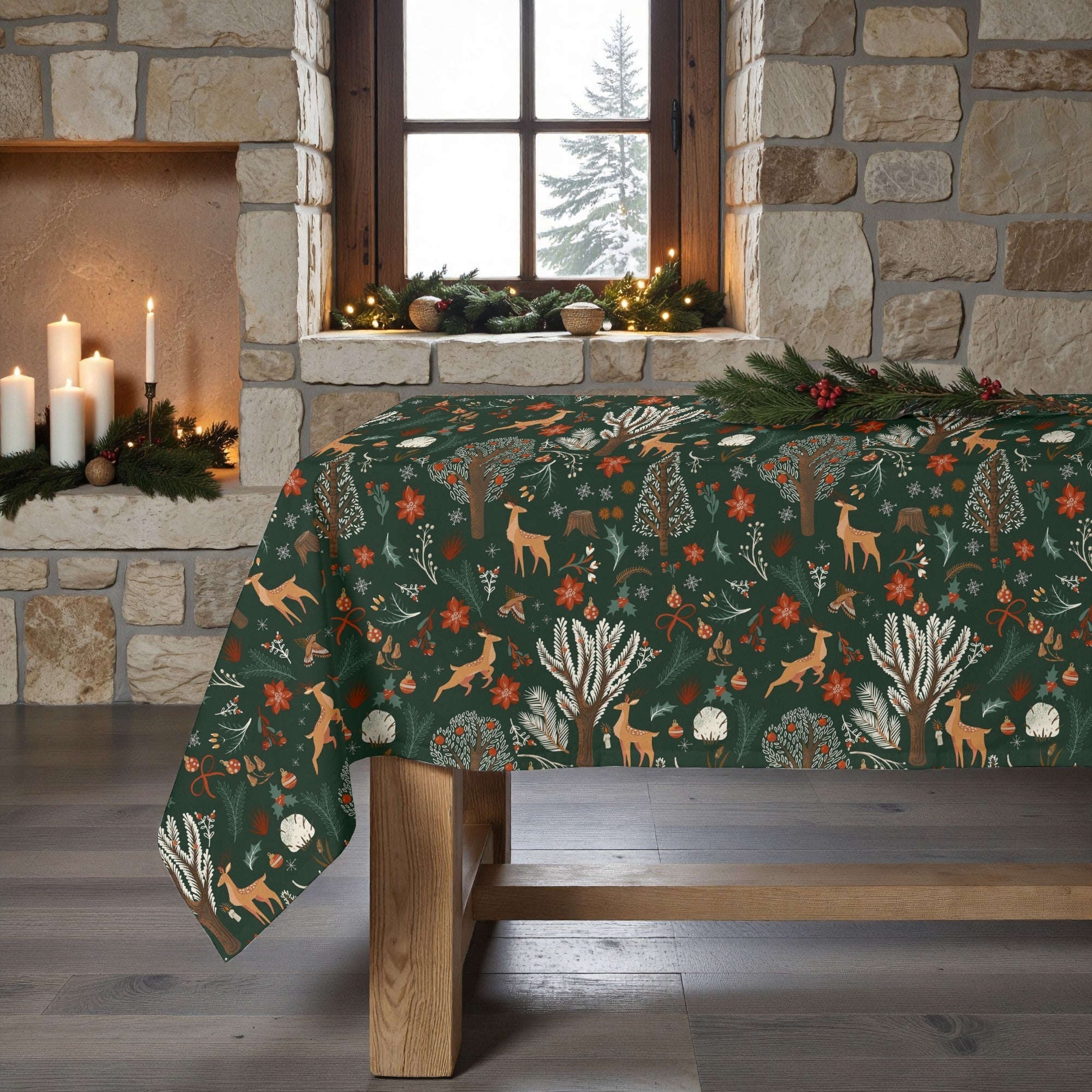 Mantel antimanchas Merry Christmas 47