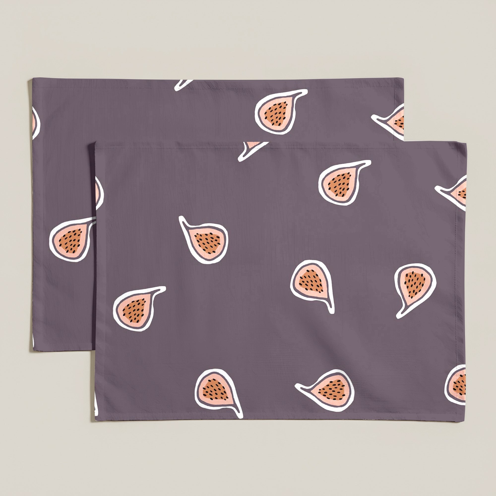 Pack of 2 resinized individual tablecloths 0120-131 100% cotton 45x35 cm