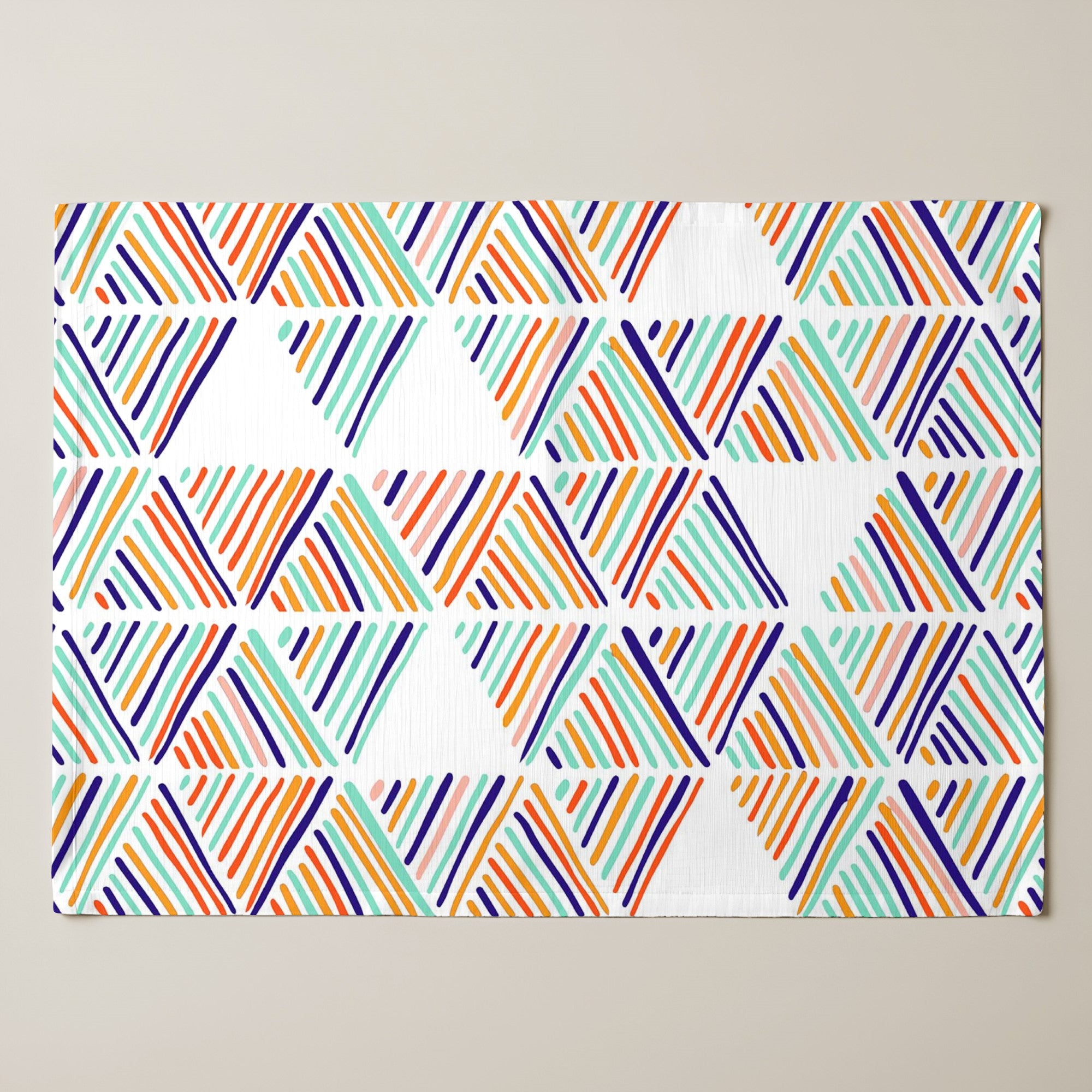 Pack of 2 resinized individual tablecloths 0120-133 100% cotton 45x35 cm