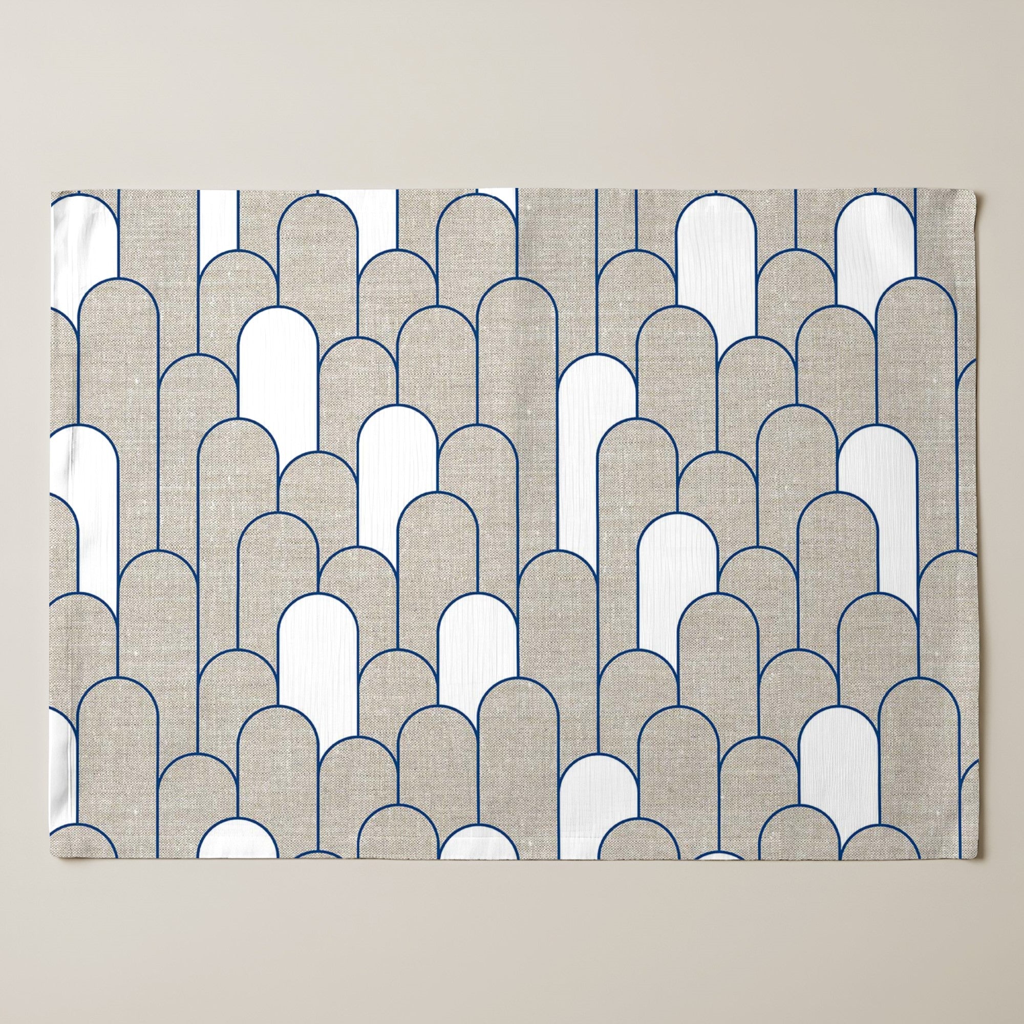 Pack of 2 resinized individual tablecloths 0120-138 100% cotton 45x35 cm