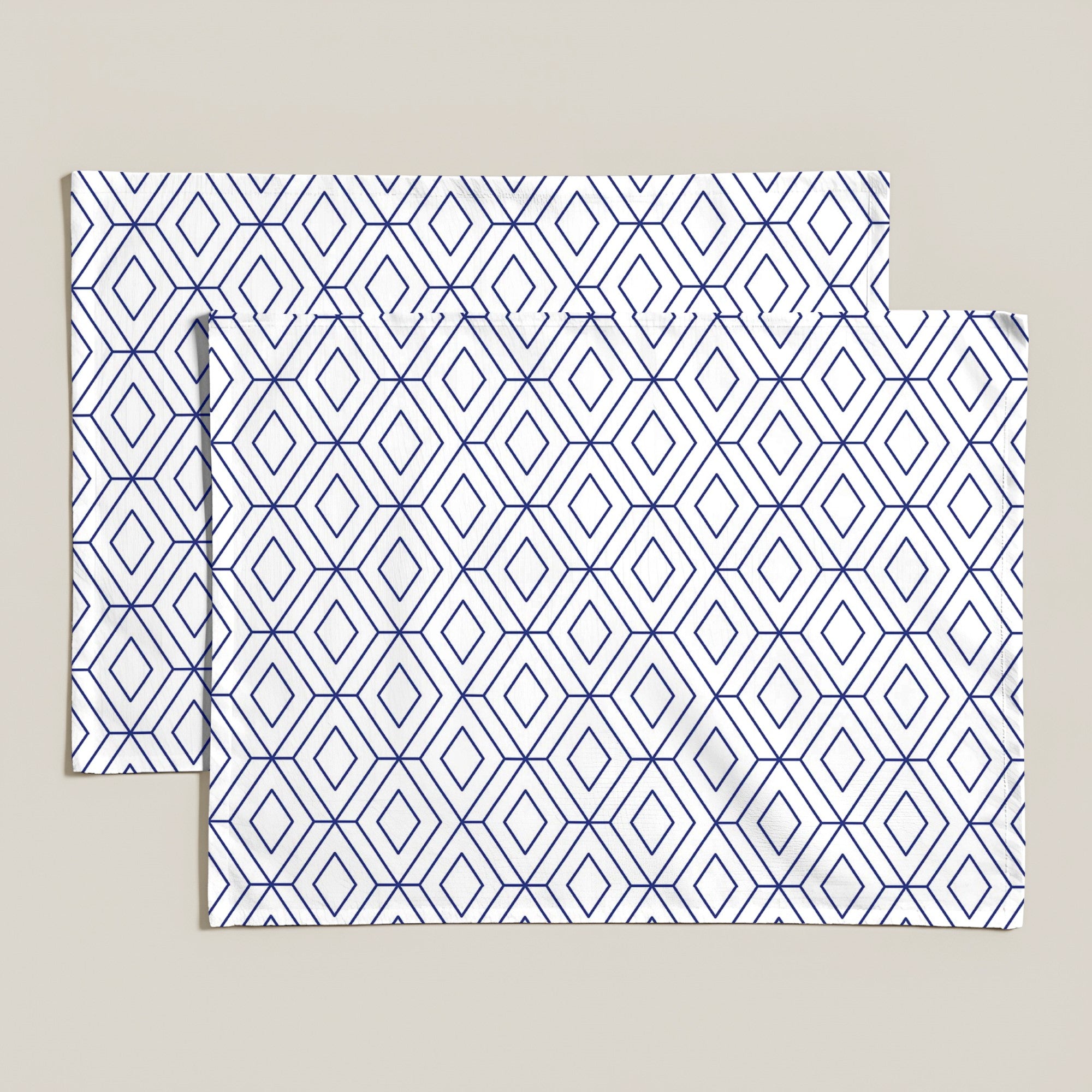 Pack of 2 resinized individual tablecloths 0120-139 100% cotton 45x35 cm