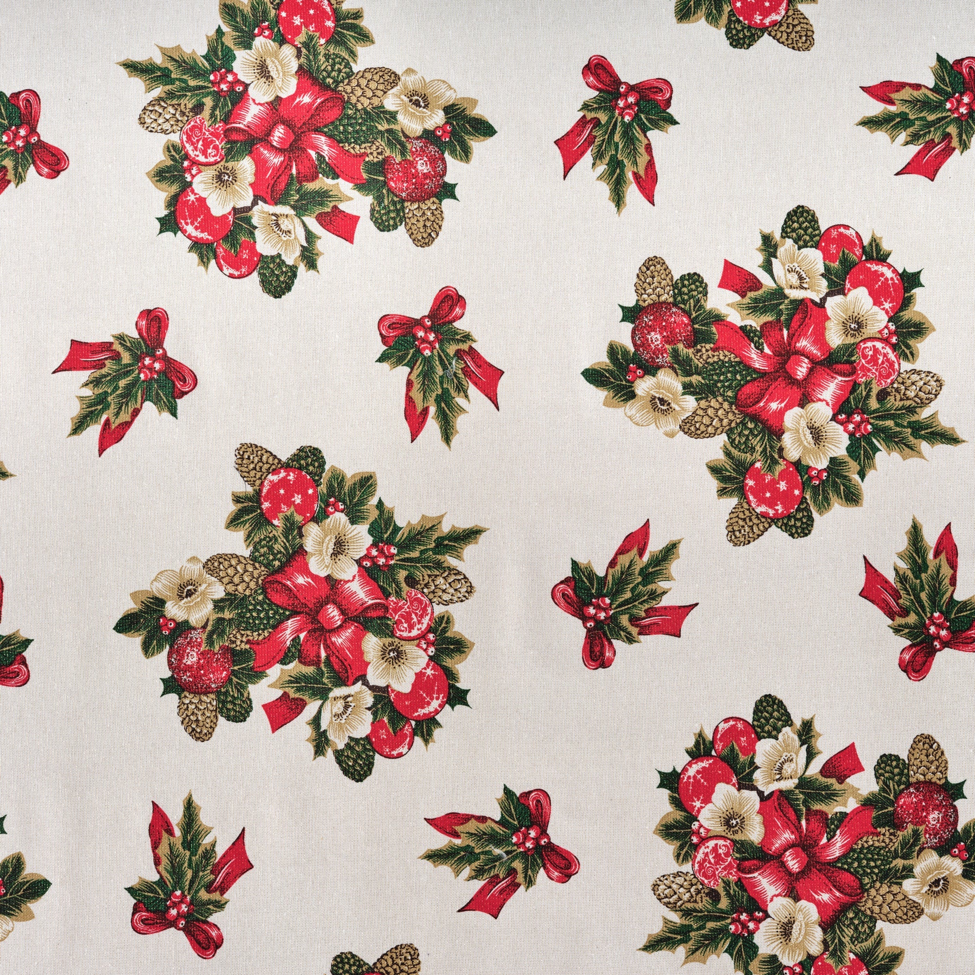 Waterproof stain-resistant cotton-lurex tablecloth Nativitatis 1 Gold