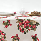 Waterproof stain-resistant cotton-lurex tablecloth Nativitatis 1 Gold