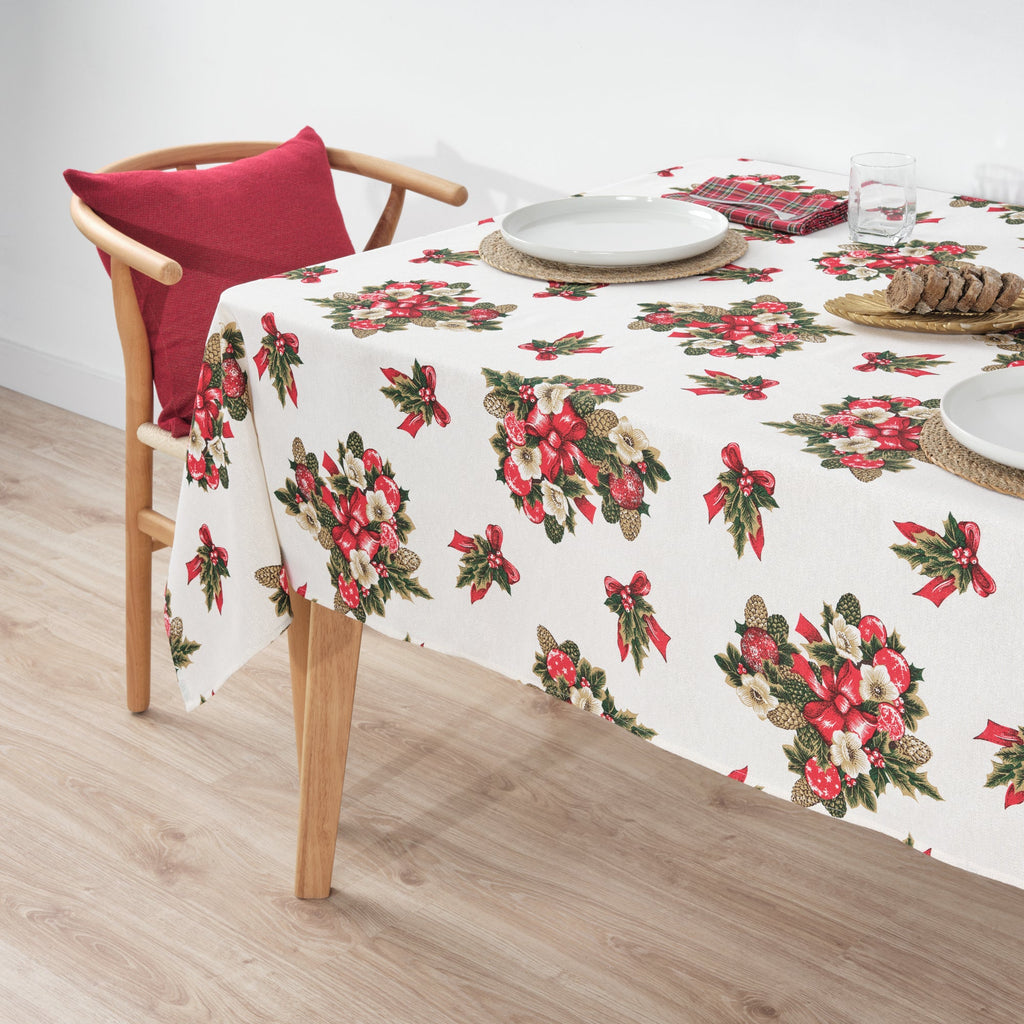 Waterproof stain-resistant cotton-lurex tablecloth Nativitatis 1 Gold