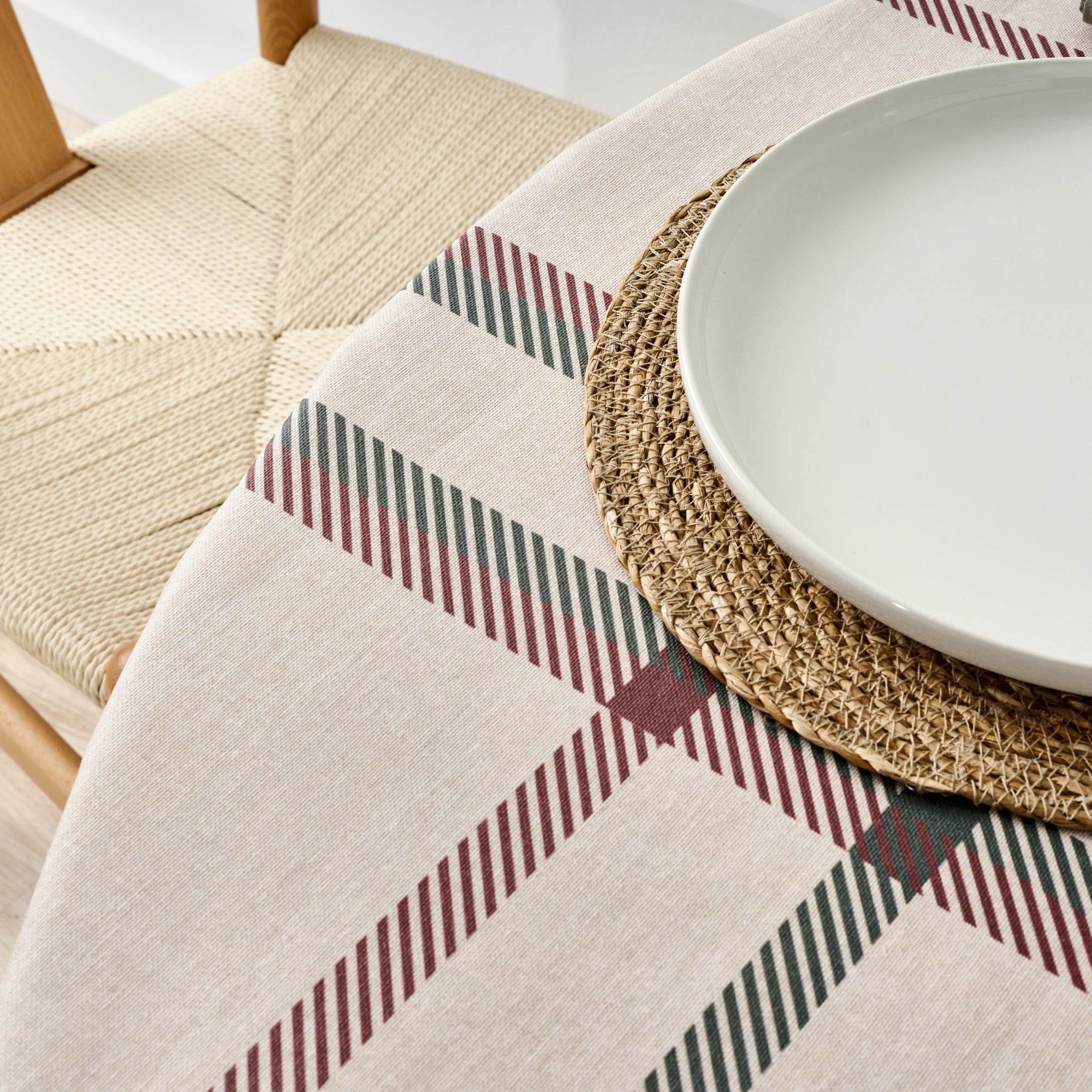 Mantel redondo antimanchas Cuadros Navidad 100