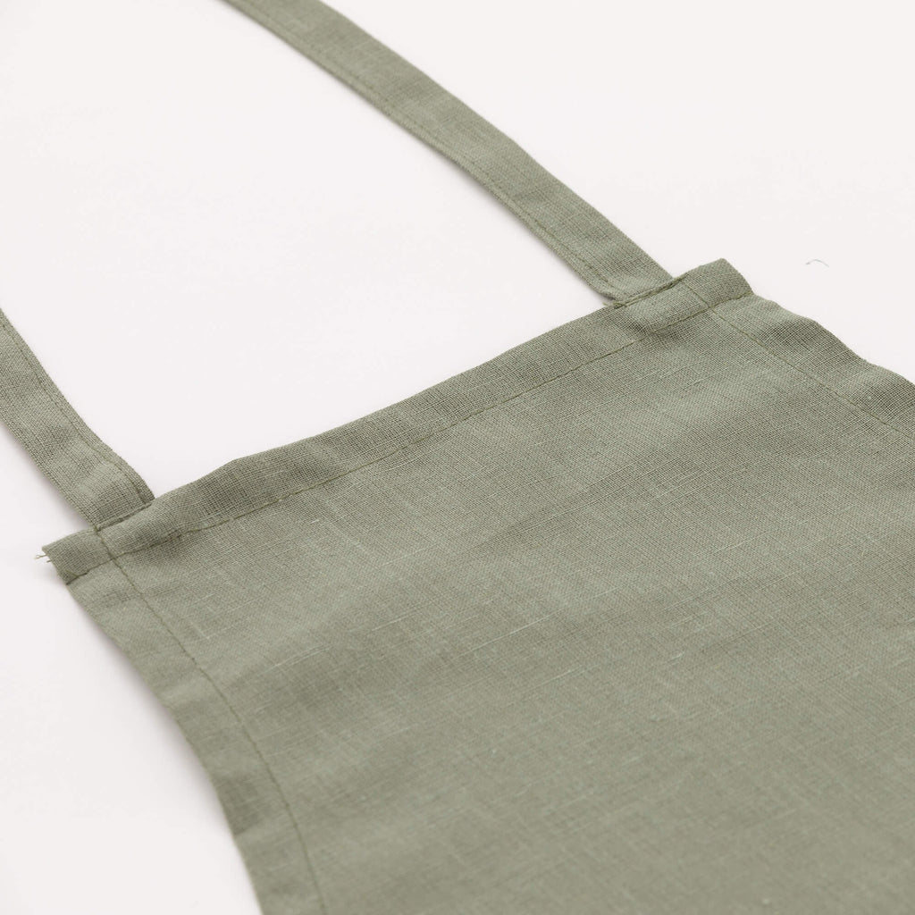 Delantal 100% Lino Army green - 110x69 cm 3