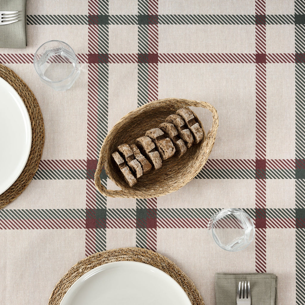 Mantel redondo antimanchas Cuadros Navidad 100