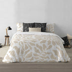 Funda nórdica con botones 100% algodón Chame Beig 4