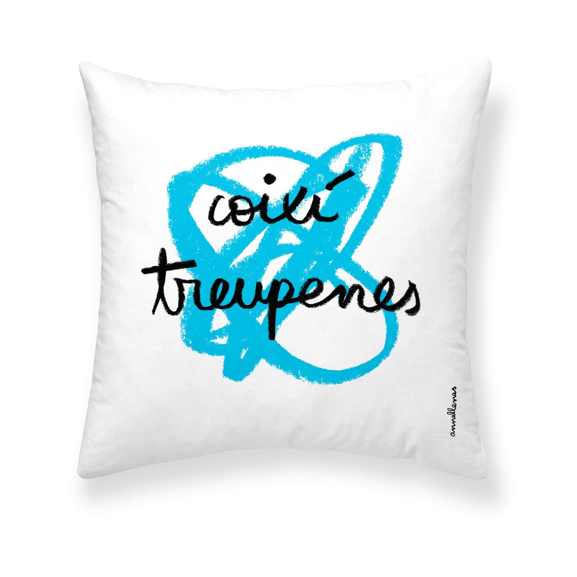 Funda de cojín 100% algodón 50x50 cm Quitapenas de Anna Llenas en català 2