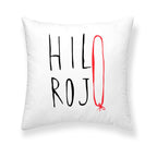 Funda de cojín 100% algodón 50x50 cm Hilo rojo de Maria JL Hierro 0