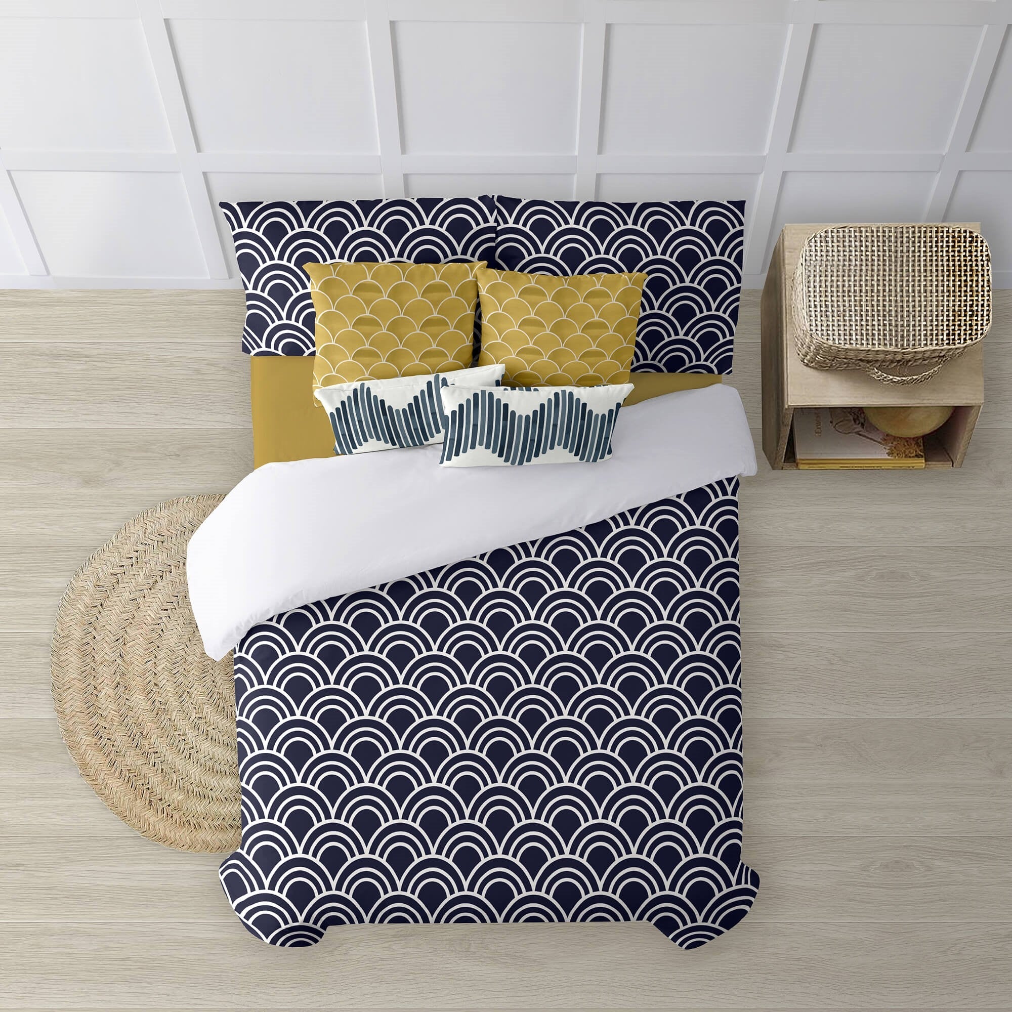 Funda nórdica con cuello de botella 100% algodón Toulouse 2