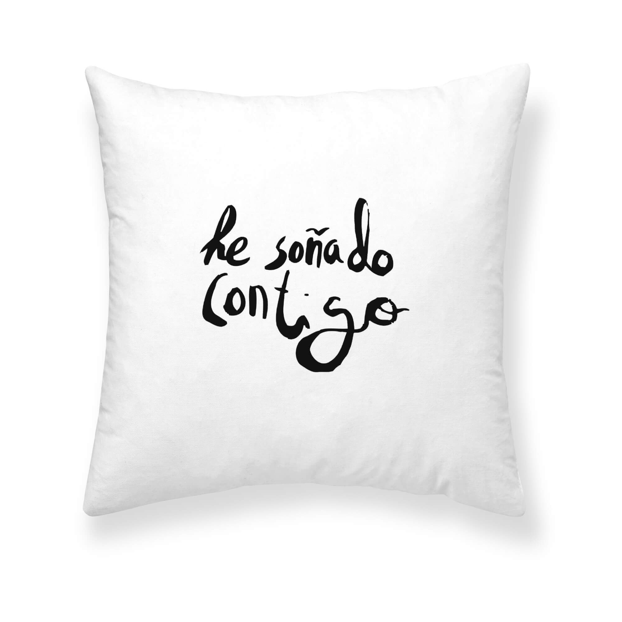 Funda de cojín 100% algodón 50x50 cm He soñado de Maria JL Hierro 0