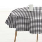 Round stain-resistant tablecloth Squares 150-05