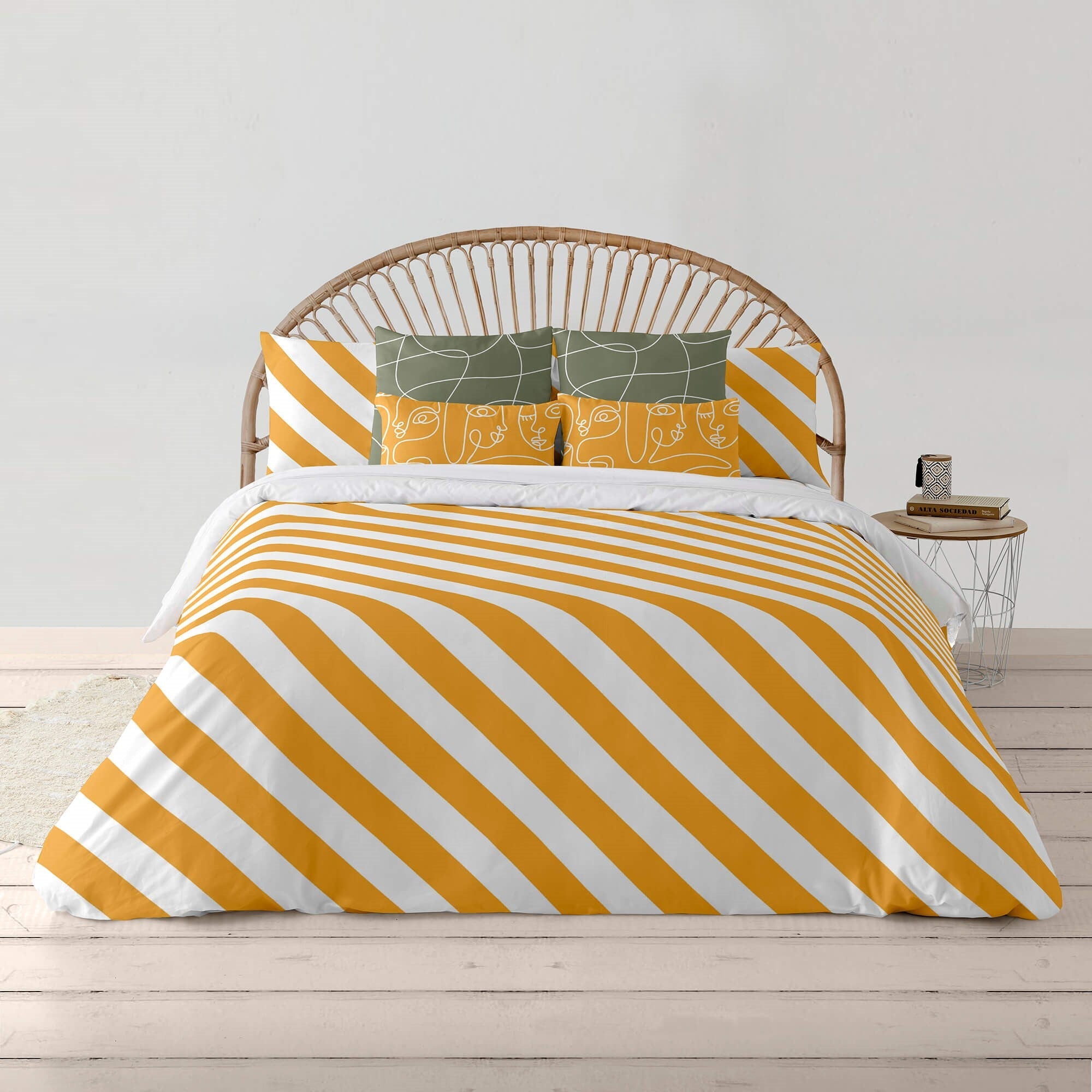 Funda nórdica con cuello de botella 100% algodón Marsella 3