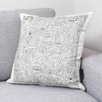 Funda de cojín 100% algodón 50x50 cm Hilo rojo de Maria JL Hierro 4