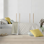 Funda nórdica con botones 100% algodón Nashik Beige 2