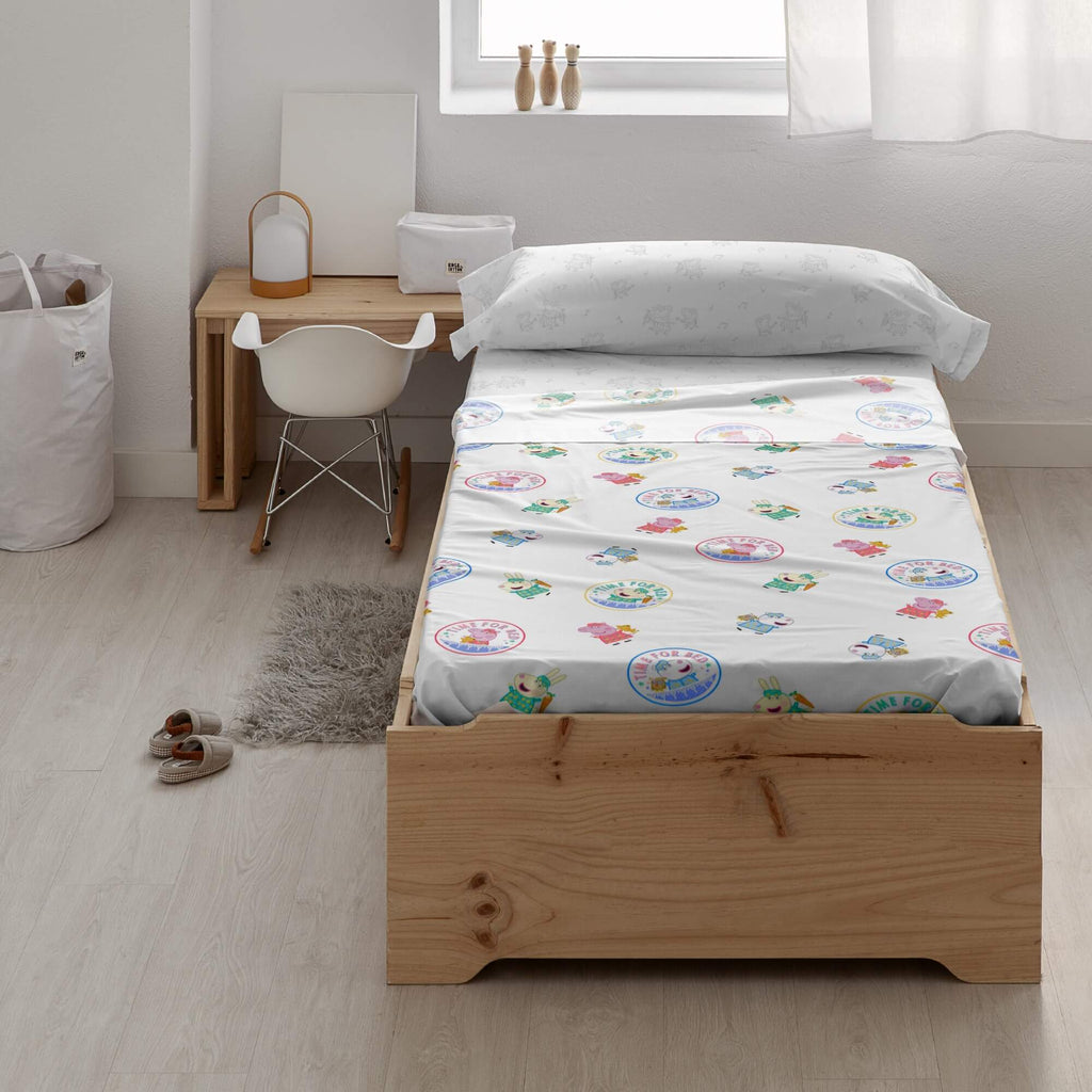 Juego de Sábanas 100% algodón Peppa Pig Time Bed 90 (160x270 cm) 3