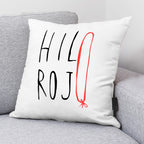 Funda de cojín 100% algodón 50x50 cm Hilo rojo de Maria JL Hierro 3