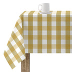 Nappe résistante aux taches à carreaux moutarde
