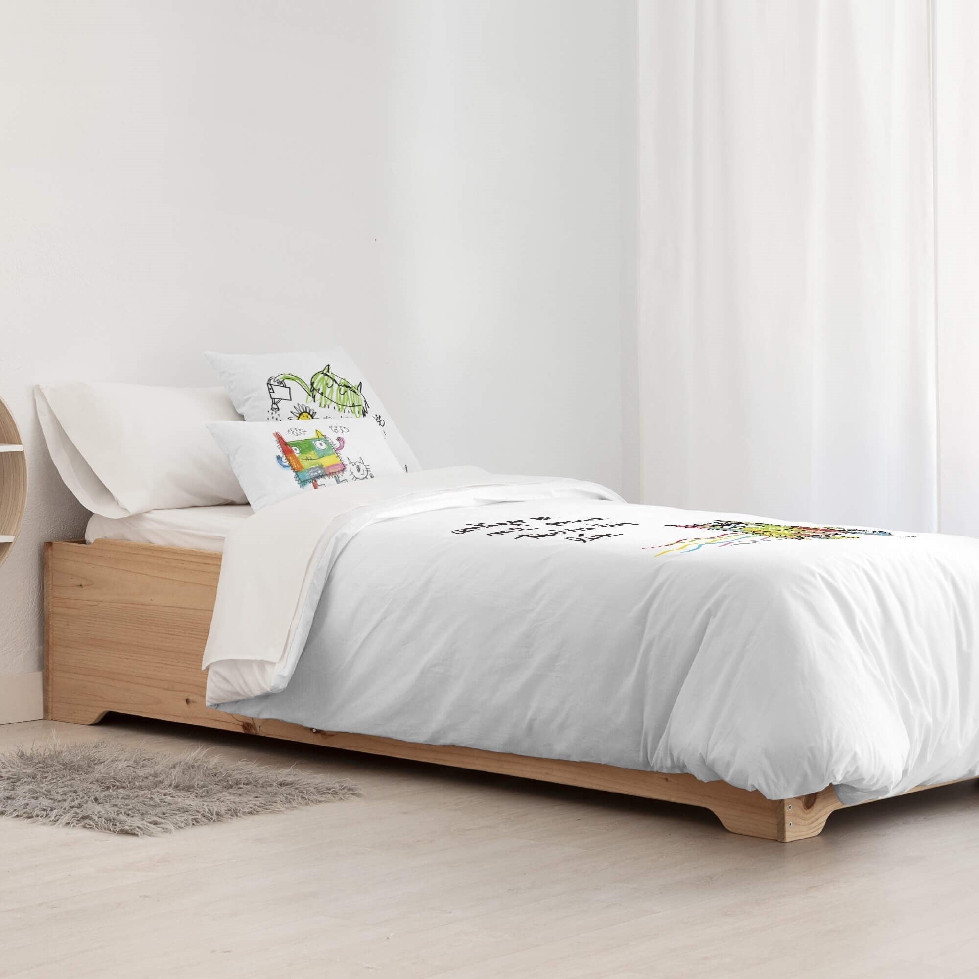 Funda nórdica con botones 100% algodón Líos Castellano 3