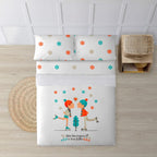 Juego de sábanas 100% algodón Patinadores 0