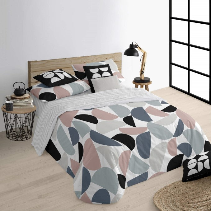 Funda nórdica con botones 100% algodón Hayes Gris 0