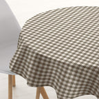 Round stain-resistant tablecloth Squares 150-04