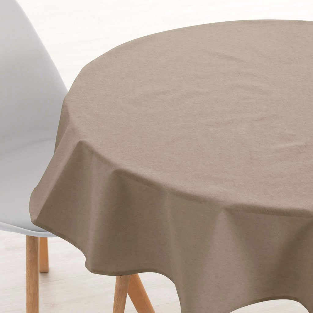 Round stain resistant tablecloth Plain 157