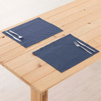 Pack 2 unidades mantel individual hidrófugo antimanchas Lino 100% Night Blue 45x35 cm 0