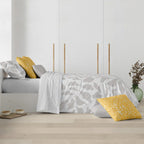 Funda nórdica con botones 100% algodón Chame Gris 2