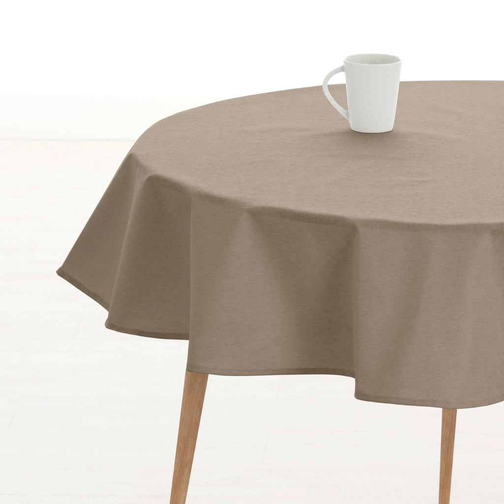Round stain resistant tablecloth Plain 157