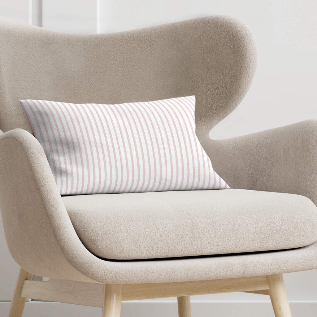 Funda de cojín 100% algodón 30x50 cm Rayas Pale Pink 2