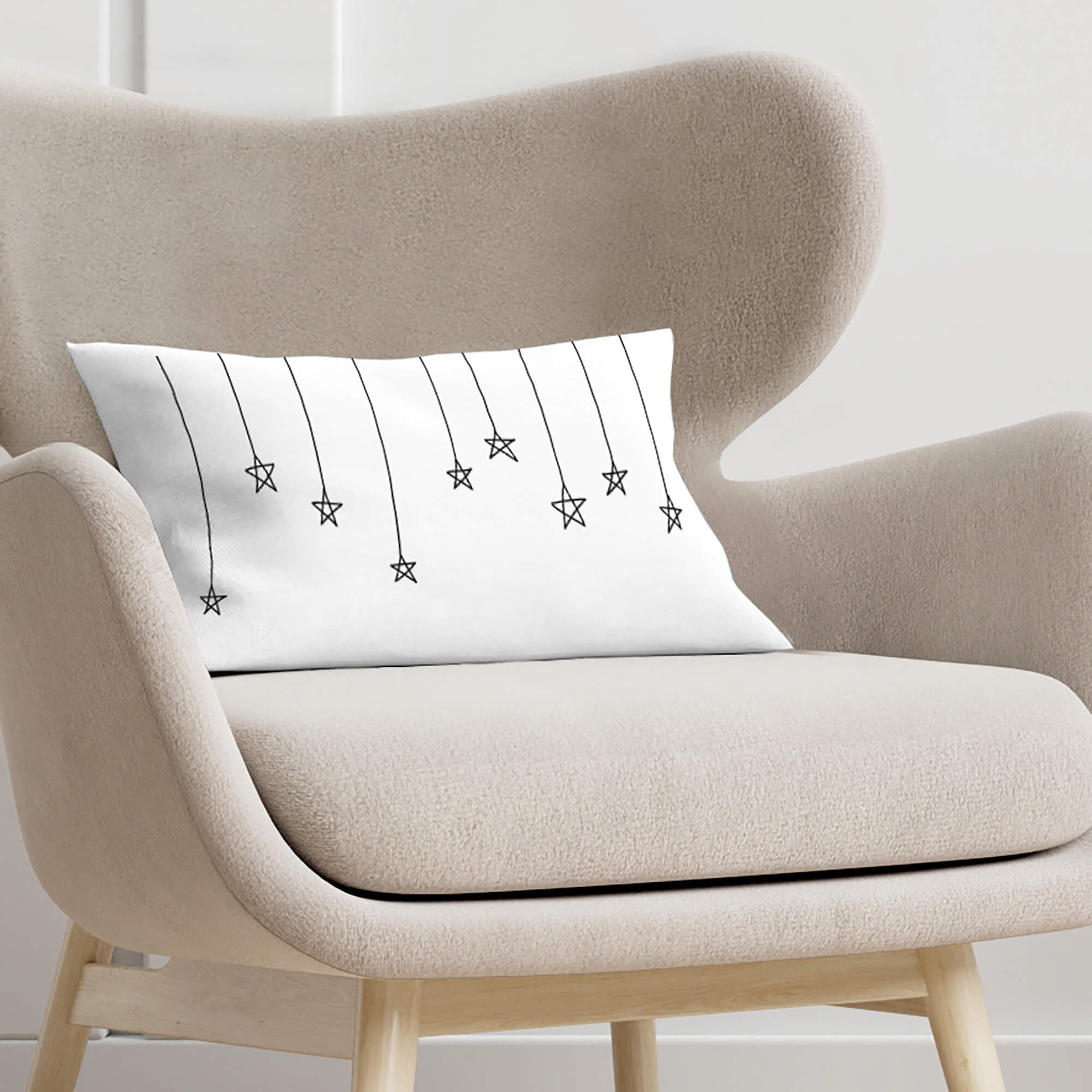 Funda de cojín 100% algodón 30x50 cm Constelaciones C de PolarValencia* 2