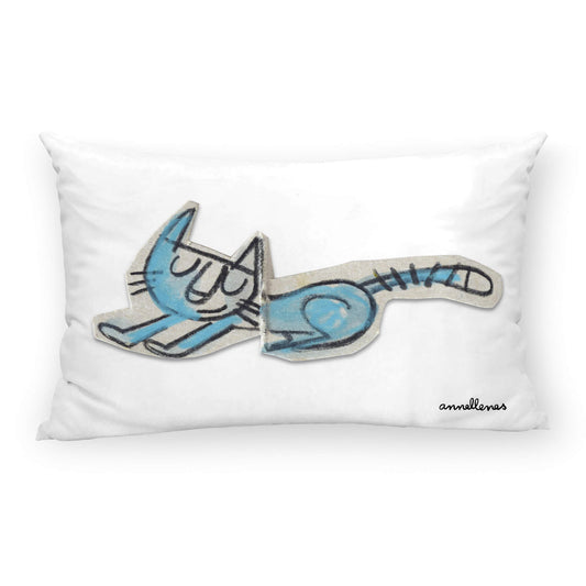Funda de cojín 100% algodón 50x50 cm Gatet Blau de Anna Llenas  0
