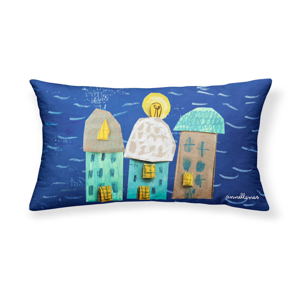 Funda de cojín 100% algodón 30x50 cm Poble de nit de Anna Llenas 0