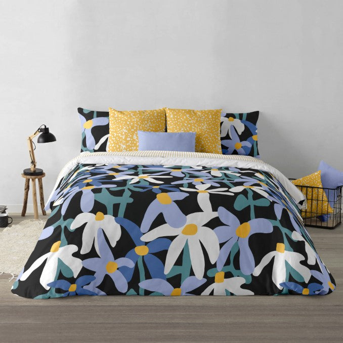 Funda nórdica con botones 100% algodón Dharan 4