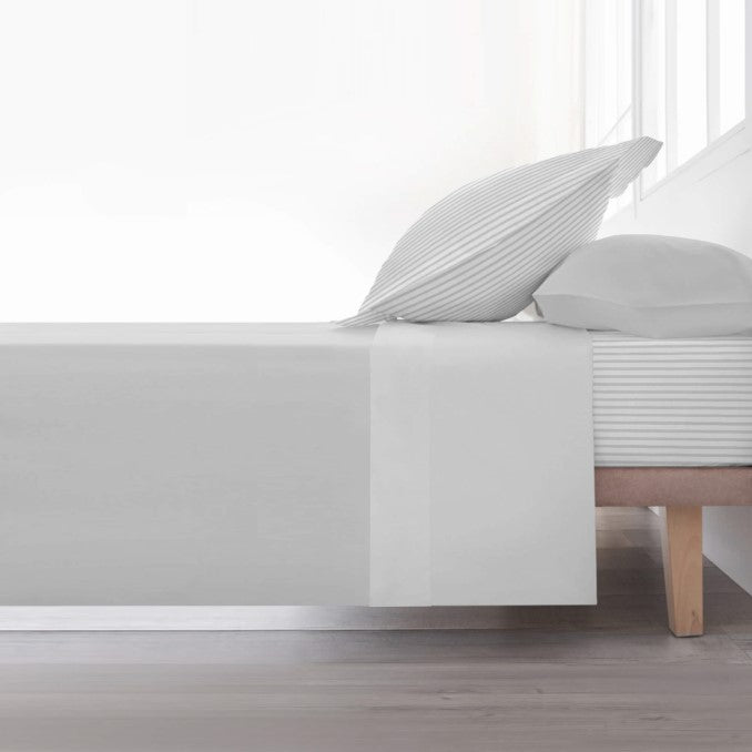 Juego de sábanas 100% algodón Papamoa Gris Raya 3