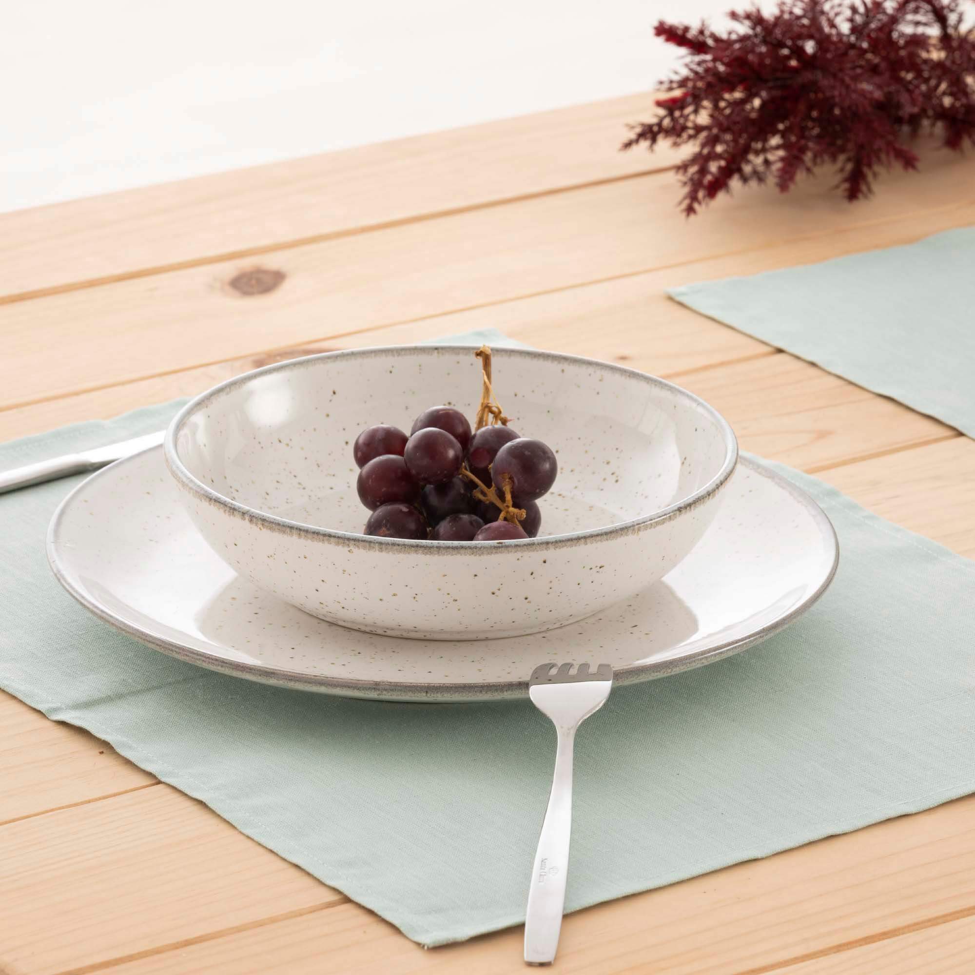 Pack 2 unidades mantel individual hidrófugo antimanchas Lino 100% Aqua 45x35 cm 3