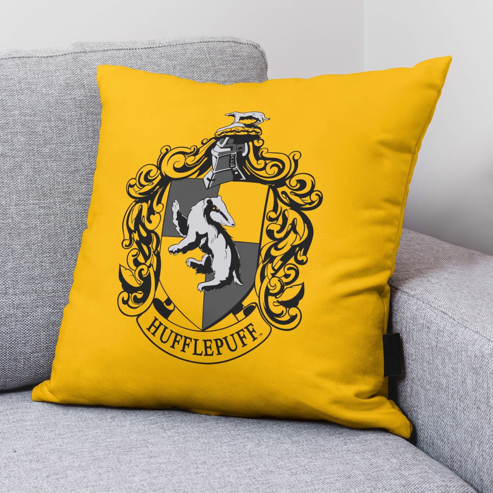 Funda de cojín 100% algodón 50x50cm Hufflepuff Basic A 2