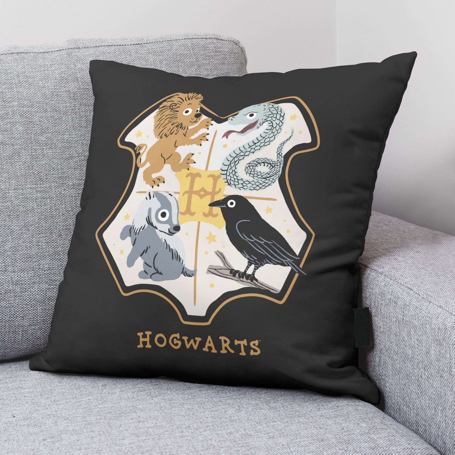 Funda de cojín 100% algodón 50x50cm Sweet Hogwarts A 2