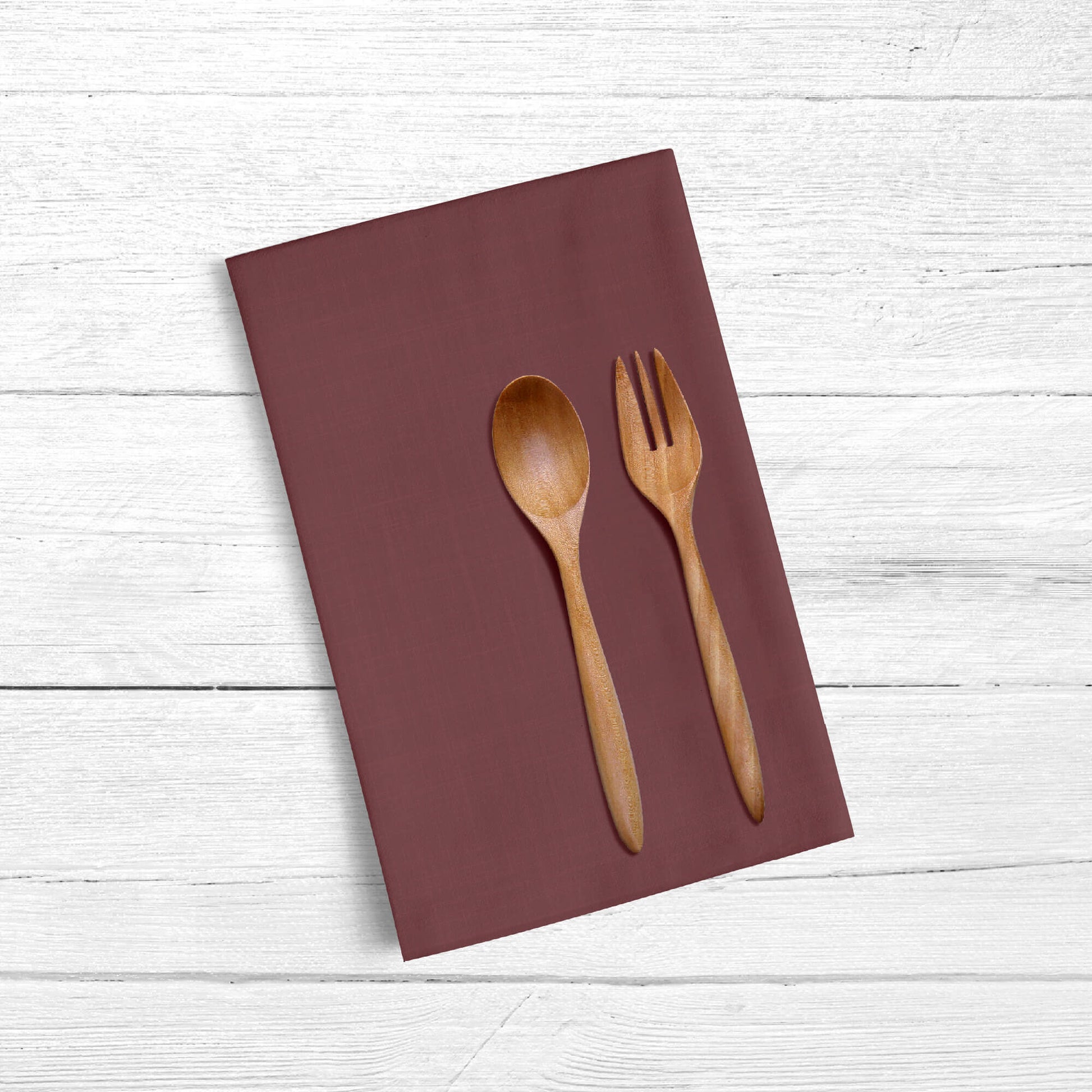 Pack 2 unidades paño de cocina lino 100% algodón Burdeos 45x70 cm 3