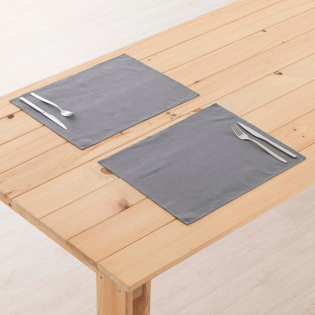 Pack 2 unidades mantel individual hidrófugo antimanchas Lino 100% Antracithe 45x35 cm 0